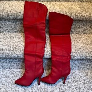 Genuine leather boots.